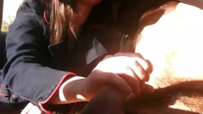 Αυνανισμός στο αυτοκίνητο 18 + 2 Cum από το χωριό