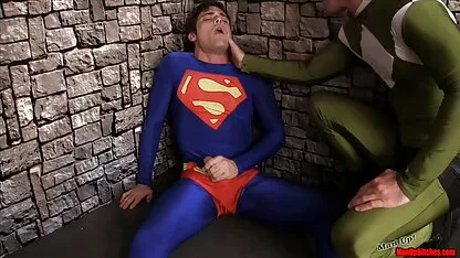 Superman Submit 2 Gay Masturbation Lycra Spandex Domination Fuck in The Woods